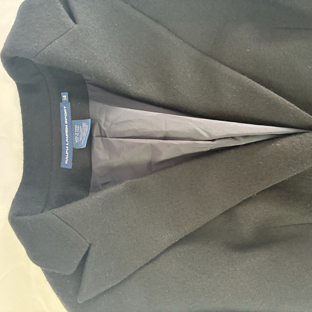 Ralph Lauren Sport Black Blazer Women’s Size 14 Classic Tailored - Picture 7 of 16